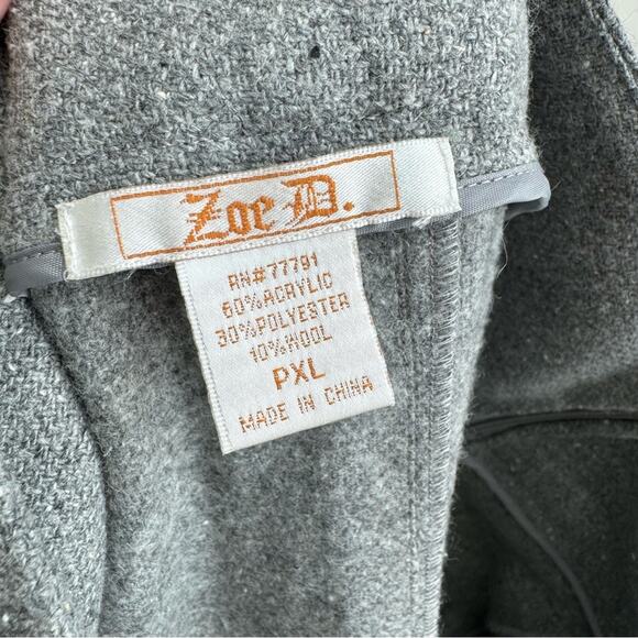 Zoe. D Wool Blend Skirt Vintage Ruffle - Picture 5 of 9